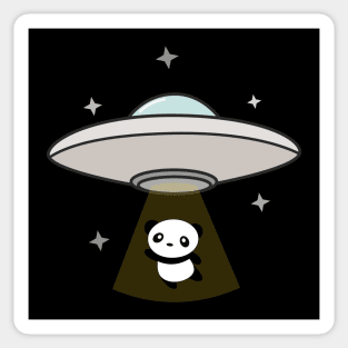 Kawaii Panda Alien Abduction T-Shirt Sticker